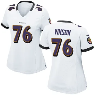 Carson Vinson Baltimore Ravens Women's Game Nike Jersey - White