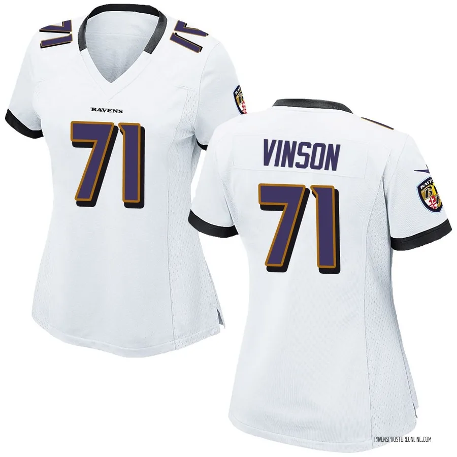 Carson Vinson Baltimore Ravens Women's Game Nike Jersey - White