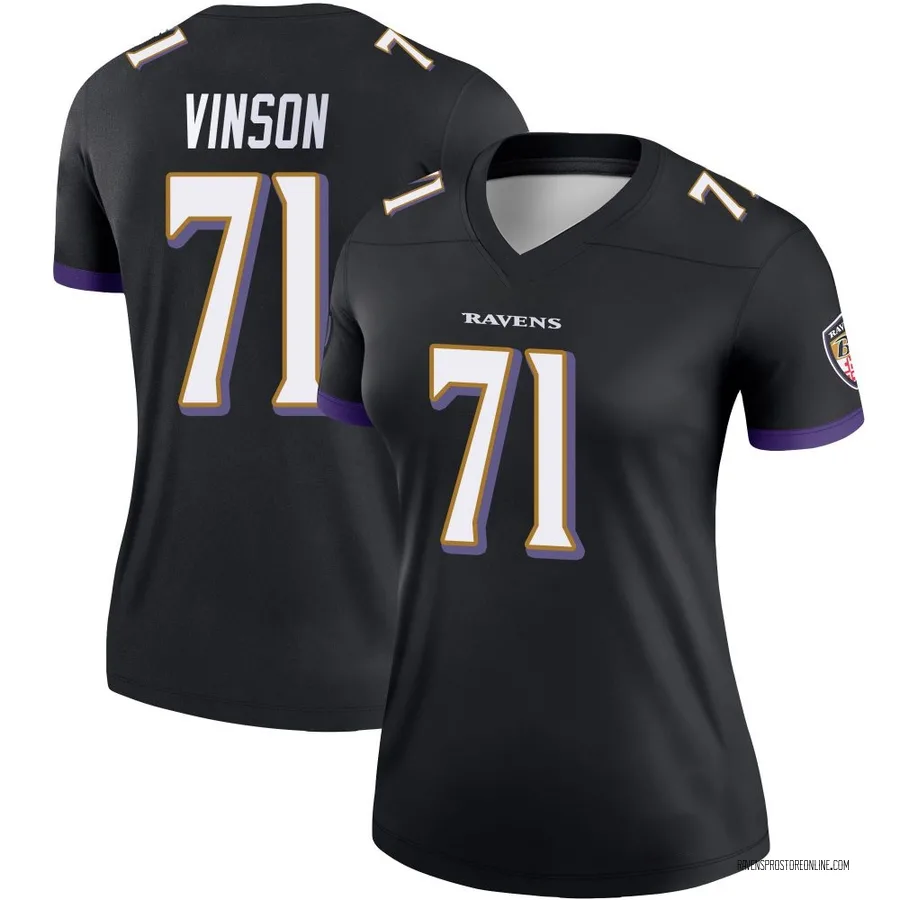 Carson Vinson Baltimore Ravens Women's Legend Nike Jersey - Black