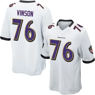 Carson Vinson Baltimore Ravens Youth Game Nike Jersey - White