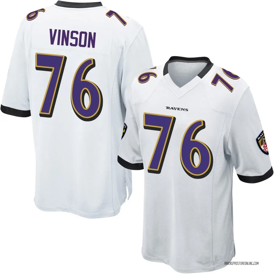 Carson Vinson Baltimore Ravens Youth Game Nike Jersey - White