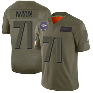 Carson Vinson Baltimore Ravens Youth Limited 2019 Salute to Service Nike Jersey - Camo