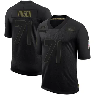 Carson Vinson Baltimore Ravens Youth Limited 2020 Salute To Service Nike Jersey - Black