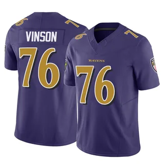 Carson Vinson Baltimore Ravens Youth Limited Vapor F.U.S.E. Nike Jersey - Purple