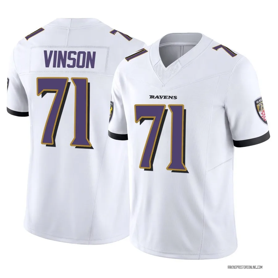 Carson Vinson Baltimore Ravens Youth Limited Vapor F.U.S.E. Nike Jersey - White