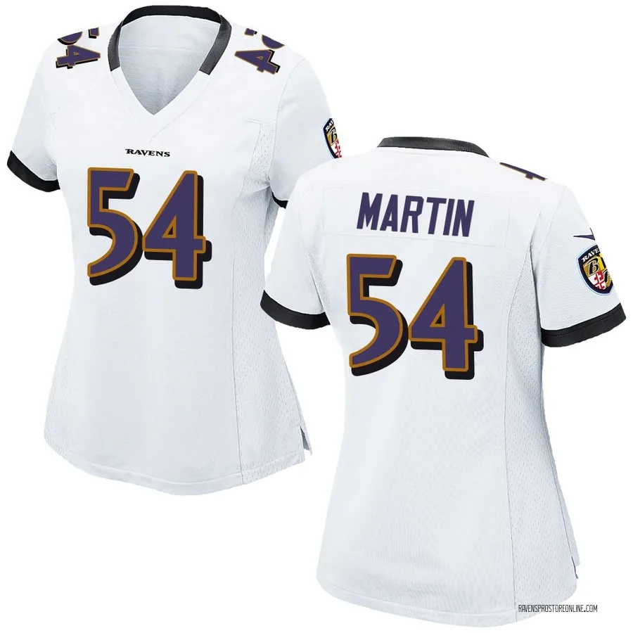 Chandler Martin Baltimore Ravens Women's Game Nike Jersey - White