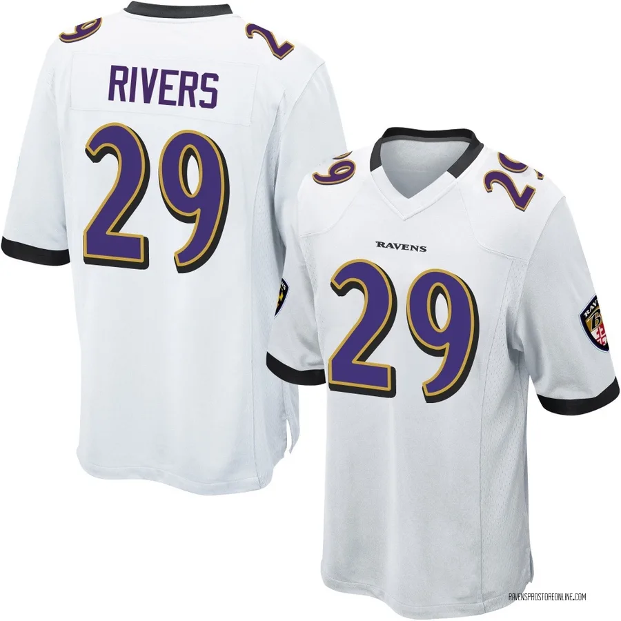 Chandler Rivers Baltimore Ravens Men's Game Nike Jersey - White
