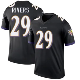 Chandler Rivers Baltimore Ravens Men's Legend Nike Jersey - Black