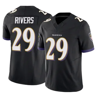 Chandler Rivers Baltimore Ravens Men's Limited Vapor F.U.S.E. Nike Jersey - Black