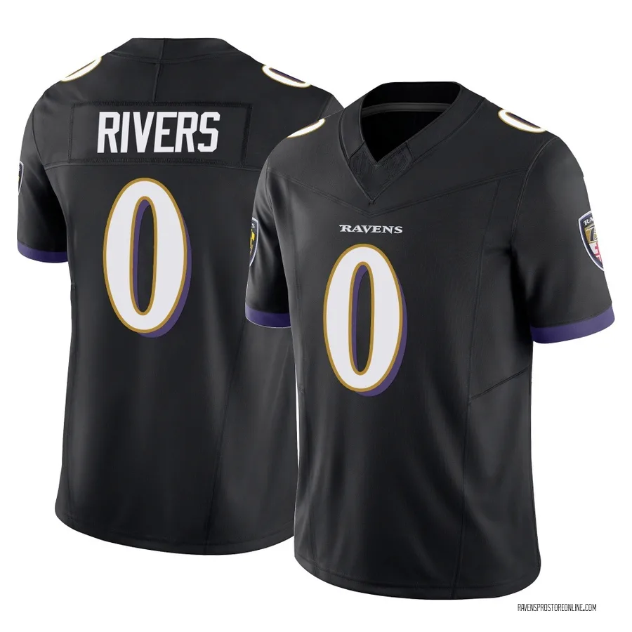 Chandler Rivers Baltimore Ravens Men's Limited Vapor F.U.S.E. Nike Jersey - Black