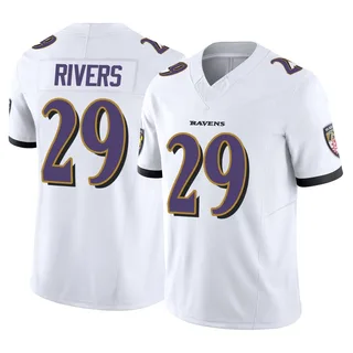 Chandler Rivers Baltimore Ravens Men's Limited Vapor F.U.S.E. Nike Jersey - White
