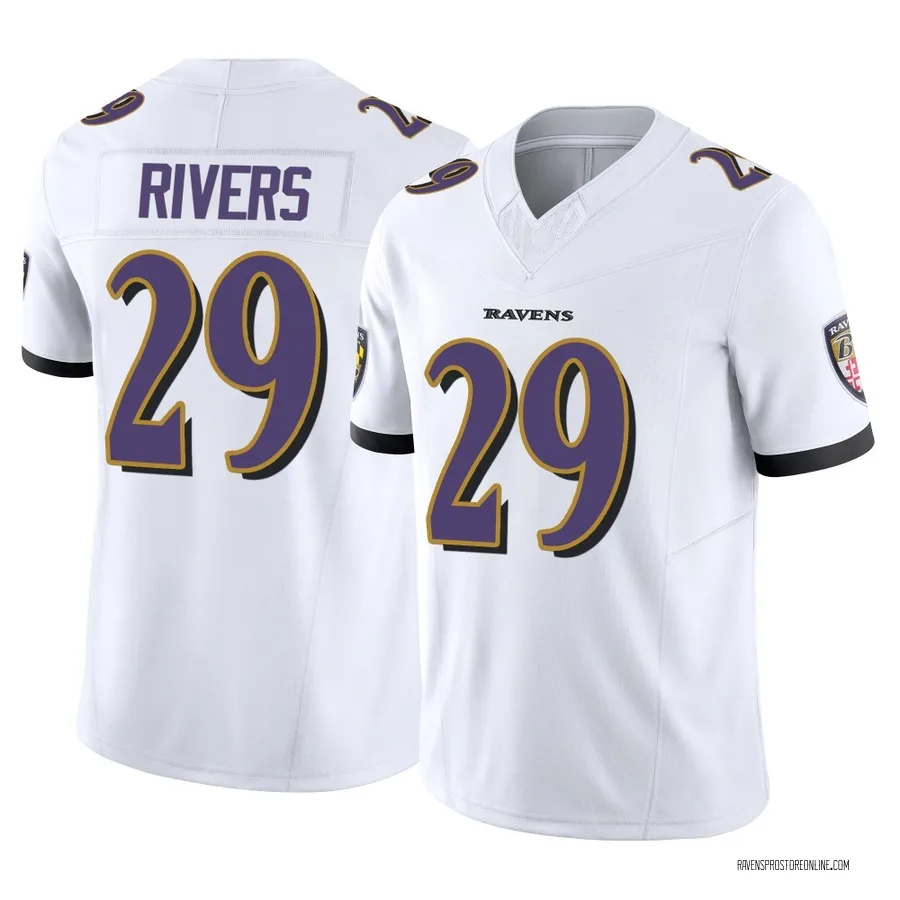 Chandler Rivers Baltimore Ravens Men's Limited Vapor F.U.S.E. Nike Jersey - White