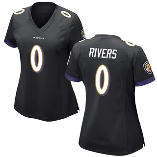 Chandler Rivers Baltimore Ravens Women's Game Nike Jersey - Black