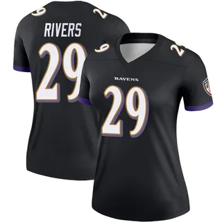 Chandler Rivers Baltimore Ravens Women's Legend Nike Jersey - Black