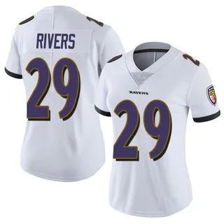 Chandler Rivers Baltimore Ravens Women's Limited Vapor Untouchable Nike Jersey - White