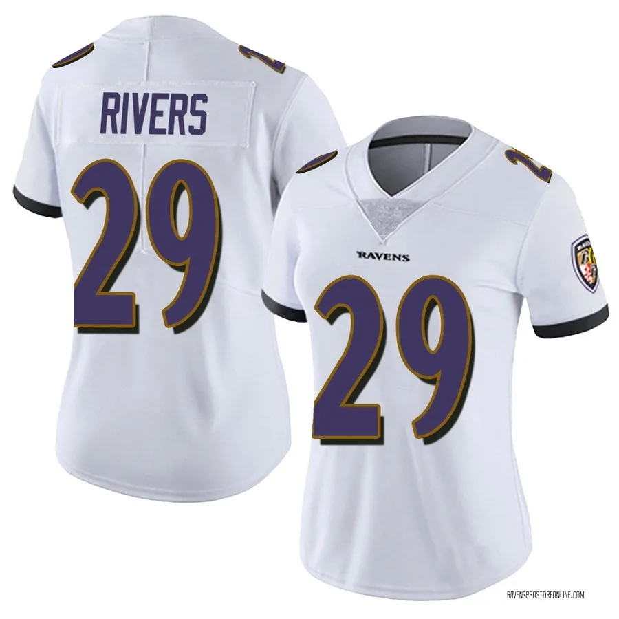 Chandler Rivers Baltimore Ravens Women's Limited Vapor Untouchable Nike Jersey - White