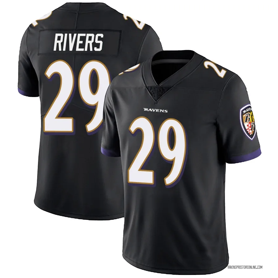 Chandler Rivers Baltimore Ravens Youth Limited Alternate Vapor Untouchable Nike Jersey - Black