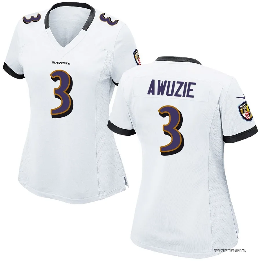 Chidobe Awuzie Baltimore Ravens Women's Game Nike Jersey - White