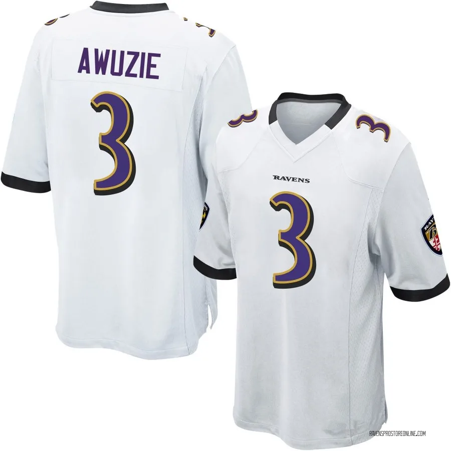 Chidobe Awuzie Baltimore Ravens Youth Game Nike Jersey - White