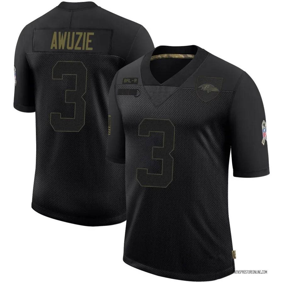 Chidobe Awuzie Baltimore Ravens Youth Limited 2020 Salute To Service Nike Jersey - Black