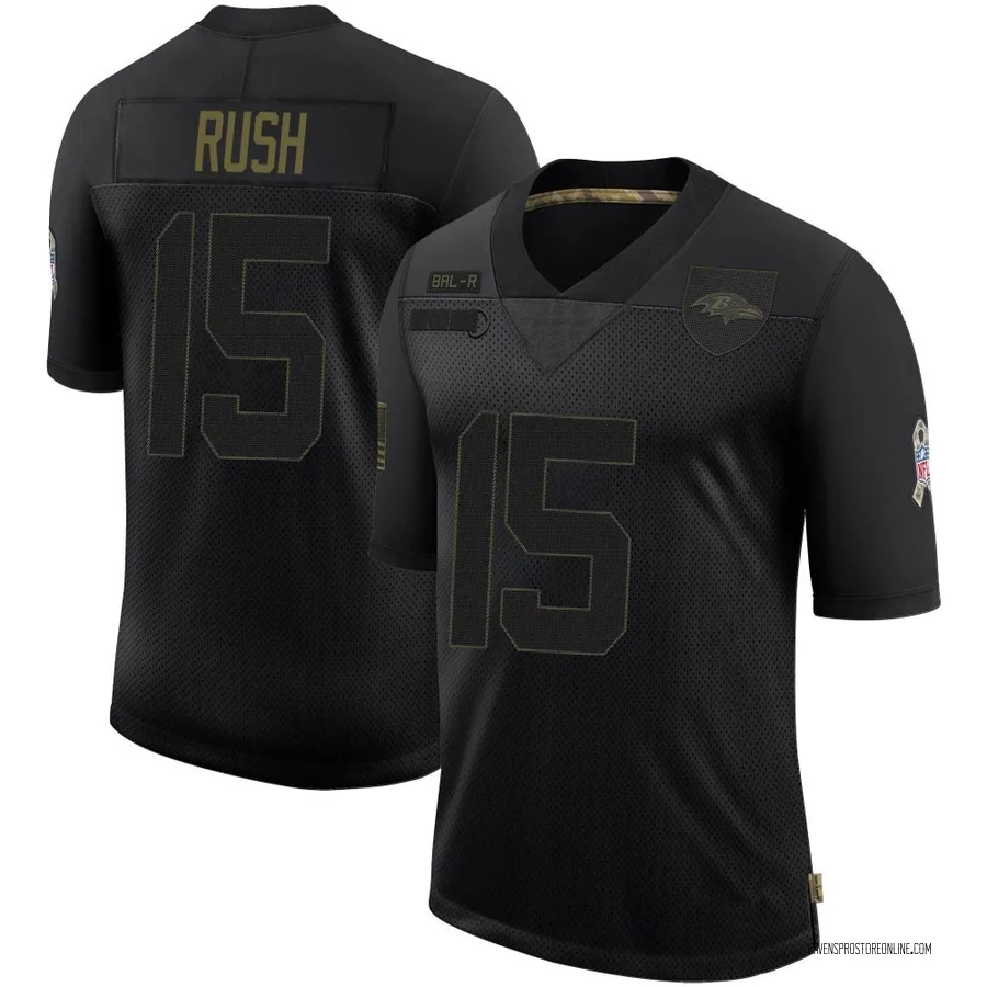 Cooper Rush Baltimore Ravens Men's Limited 2020 Salute To Service Nike Jersey - Black