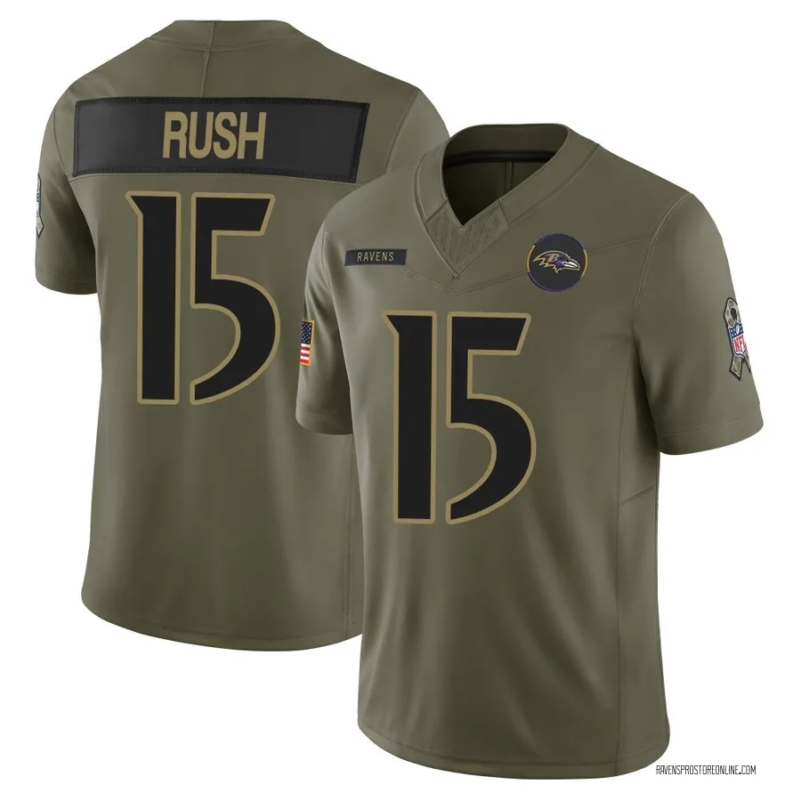 Cooper Rush Baltimore Ravens Men's Limited 2025 Salute to Service Nike Jersey - Olive