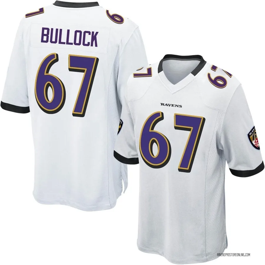 Corey Bullock Baltimore Ravens Men's Game Nike Jersey - White