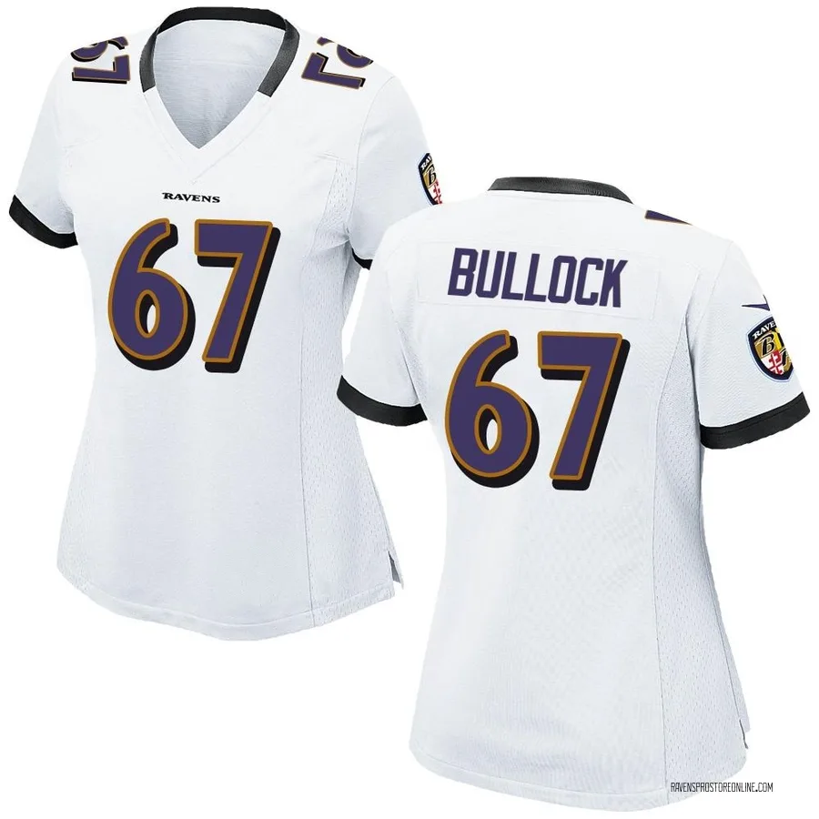 Corey Bullock Baltimore Ravens Women's Game Nike Jersey - White
