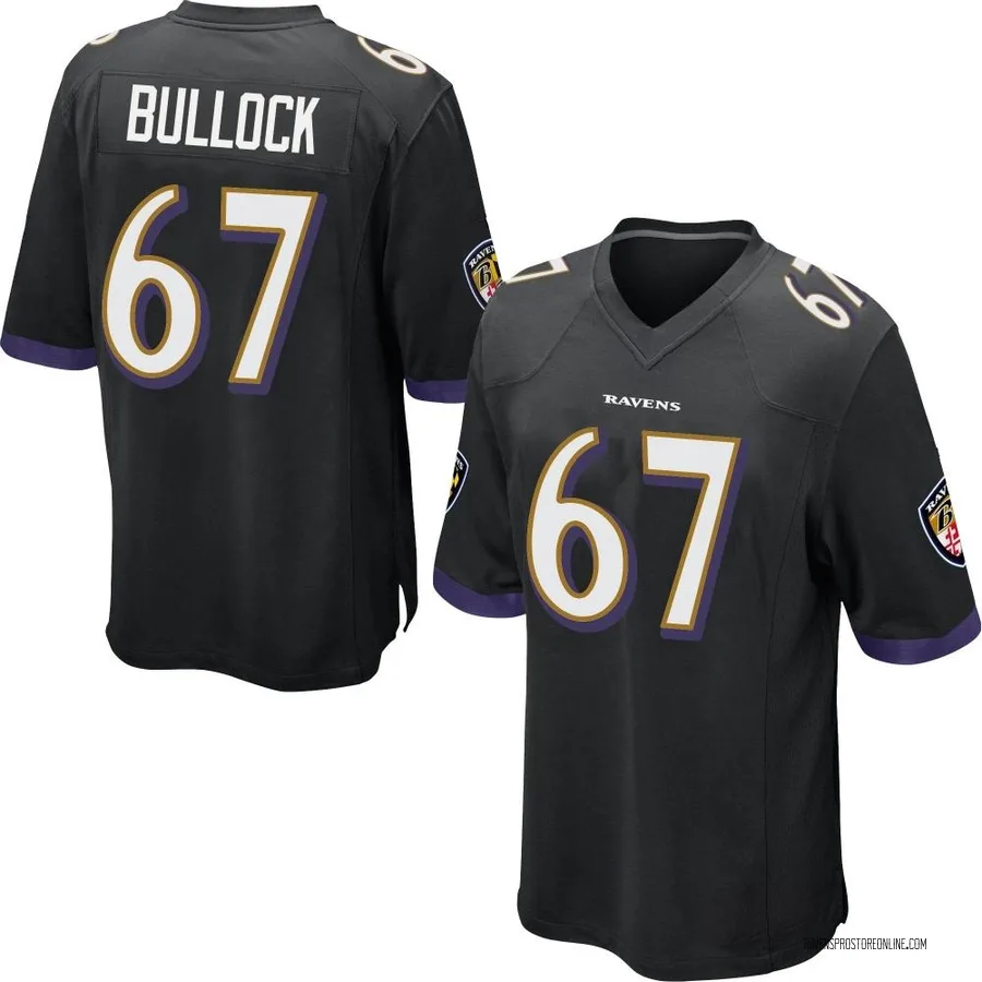 Corey Bullock Baltimore Ravens Youth Game Nike Jersey - Black