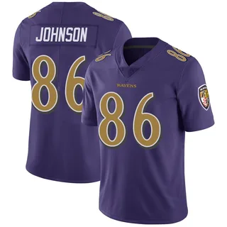 Cornelius Johnson Baltimore Ravens Men's Limited Color Rush Vapor Untouchable Nike Jersey - Purple