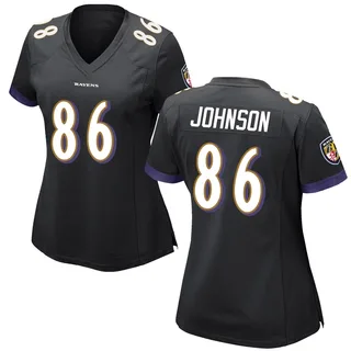 Cornelius Johnson Baltimore Ravens Women's Game Nike Jersey - Black