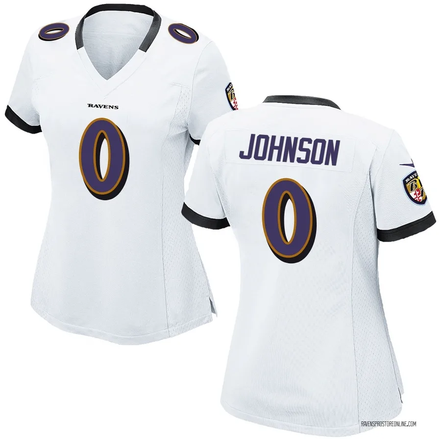 Cornelius Johnson Baltimore Ravens Women's Game Nike Jersey - White
