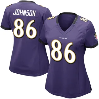Cornelius Johnson Baltimore Ravens Women's Limited Team Color Vapor Untouchable Nike Jersey - Purple