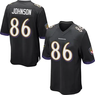 Cornelius Johnson Baltimore Ravens Youth Game Nike Jersey - Black