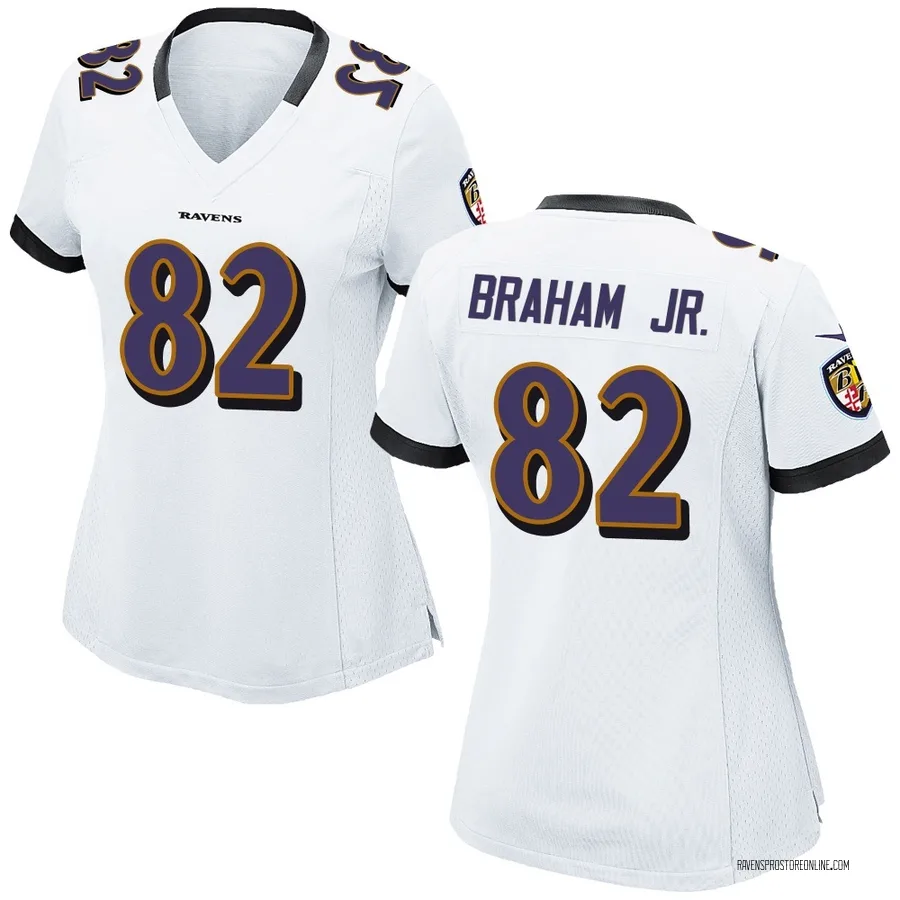 Cortez Braham Jr. Baltimore Ravens Women's Game Nike Jersey - White