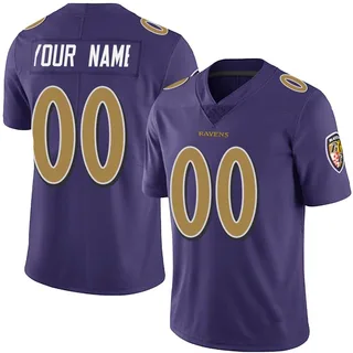 Custom Baltimore Ravens Men's Limited Custom Team Color Vapor Untouchable Nike Jersey - Purple