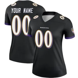 Custom Baltimore Ravens Women's Legend Custom Nike Jersey - Black