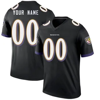 Custom Baltimore Ravens Youth Legend Custom Nike Jersey - Black