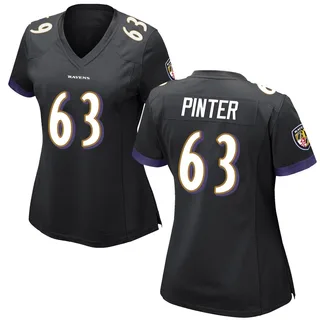 Danny Pinter Baltimore Ravens Women's Game Nike Jersey - Black