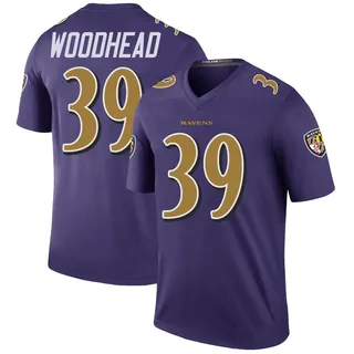 Danny Woodhead Baltimore Ravens Youth Color Rush Legend Jersey - Purple