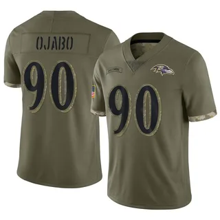 David Ojabo Baltimore Ravens Youth Limited 2022 Salute To Service Nike Jersey - Olive