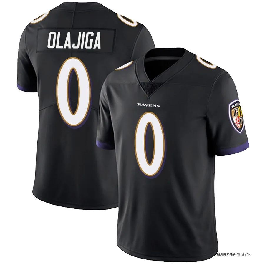 David Olajiga Baltimore Ravens Men's Limited Alternate Vapor Untouchable Nike Jersey - Black