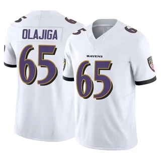 David Olajiga Baltimore Ravens Men's Limited Vapor F.U.S.E. Nike Jersey - White