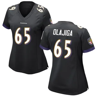 David Olajiga Baltimore Ravens Women's Game Nike Jersey - Black