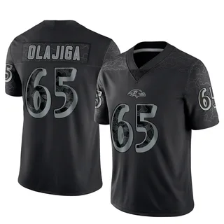 David Olajiga Baltimore Ravens Youth Limited Reflective Nike Jersey - Black