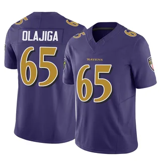 David Olajiga Baltimore Ravens Youth Limited Vapor F.U.S.E. Nike Jersey - Purple
