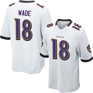 Dayton Wade Baltimore Ravens Men's Game Nike Jersey - White