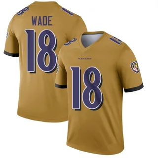 Dayton Wade Baltimore Ravens Men's Legend Inverted Nike Jersey - Gold