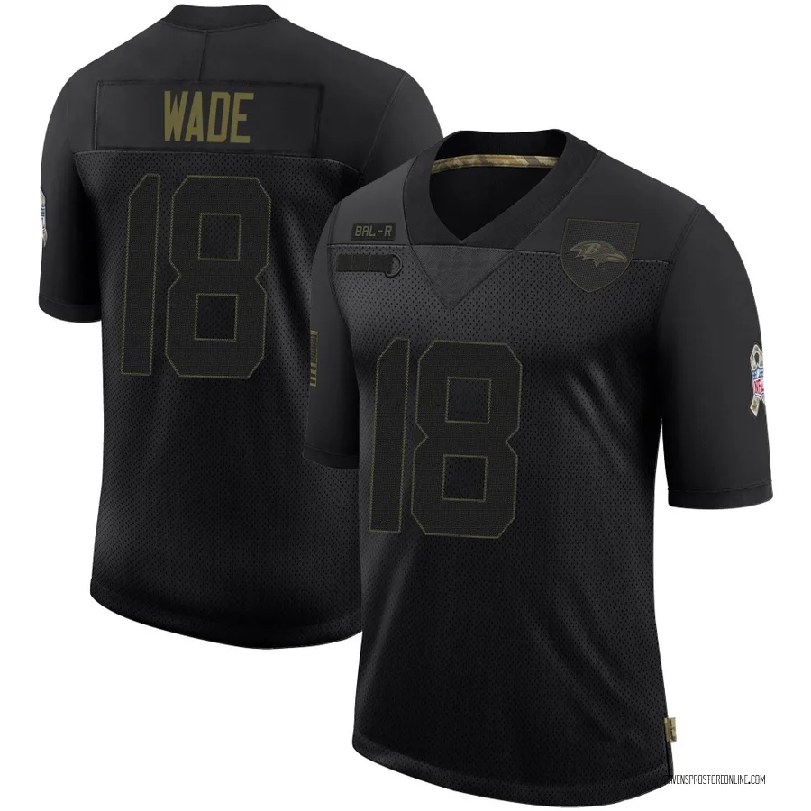 Dayton Wade Baltimore Ravens Men's Limited 2020 Salute To Service Nike Jersey - Black