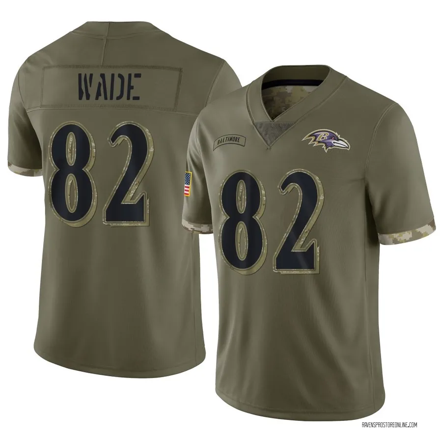 Dayton Wade Baltimore Ravens Men's Limited 2022 Salute To Service Nike Jersey - Olive